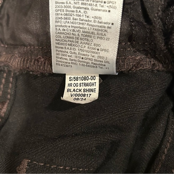 Old Navy Metallic Straight Leg Jeans - Black - Picture 8 of 8